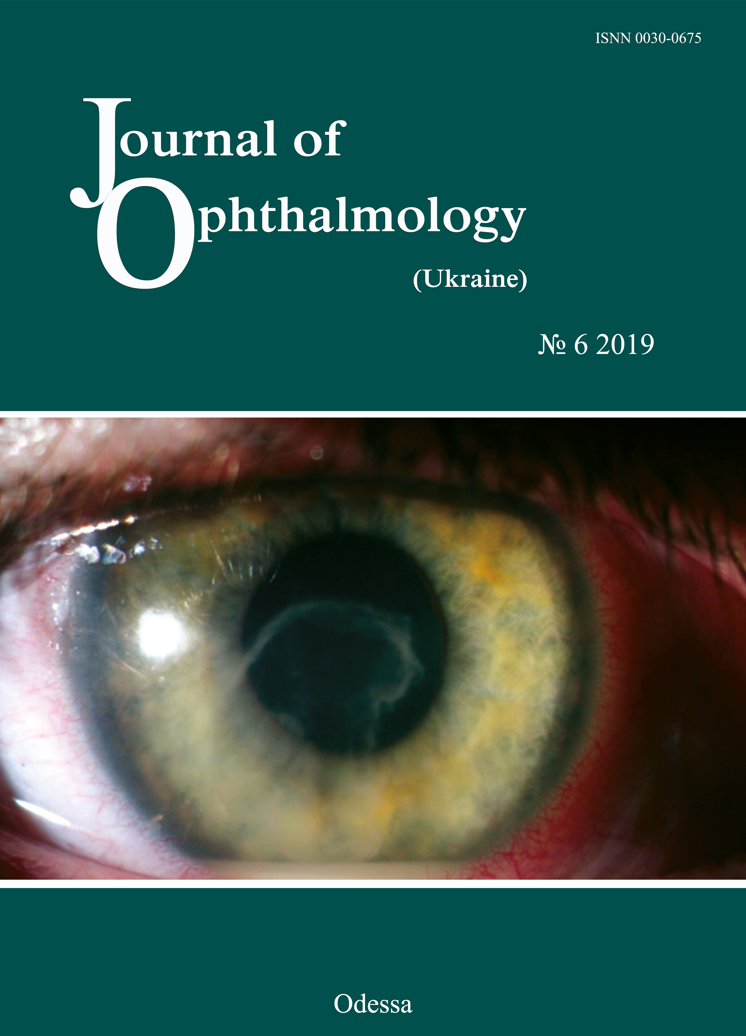 					View No. 6 (2019): Journal of Ophthalmology (Ukraine)
				